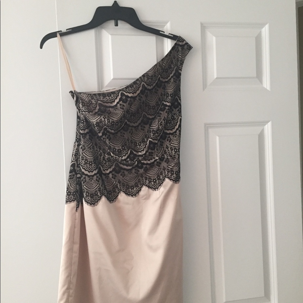 One Shoulder Lace Mini Dress